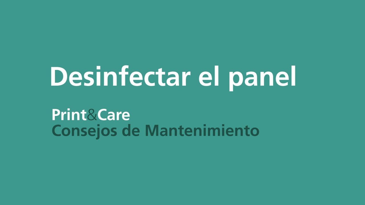 Desinfectar el panel de la impresora multifuncional