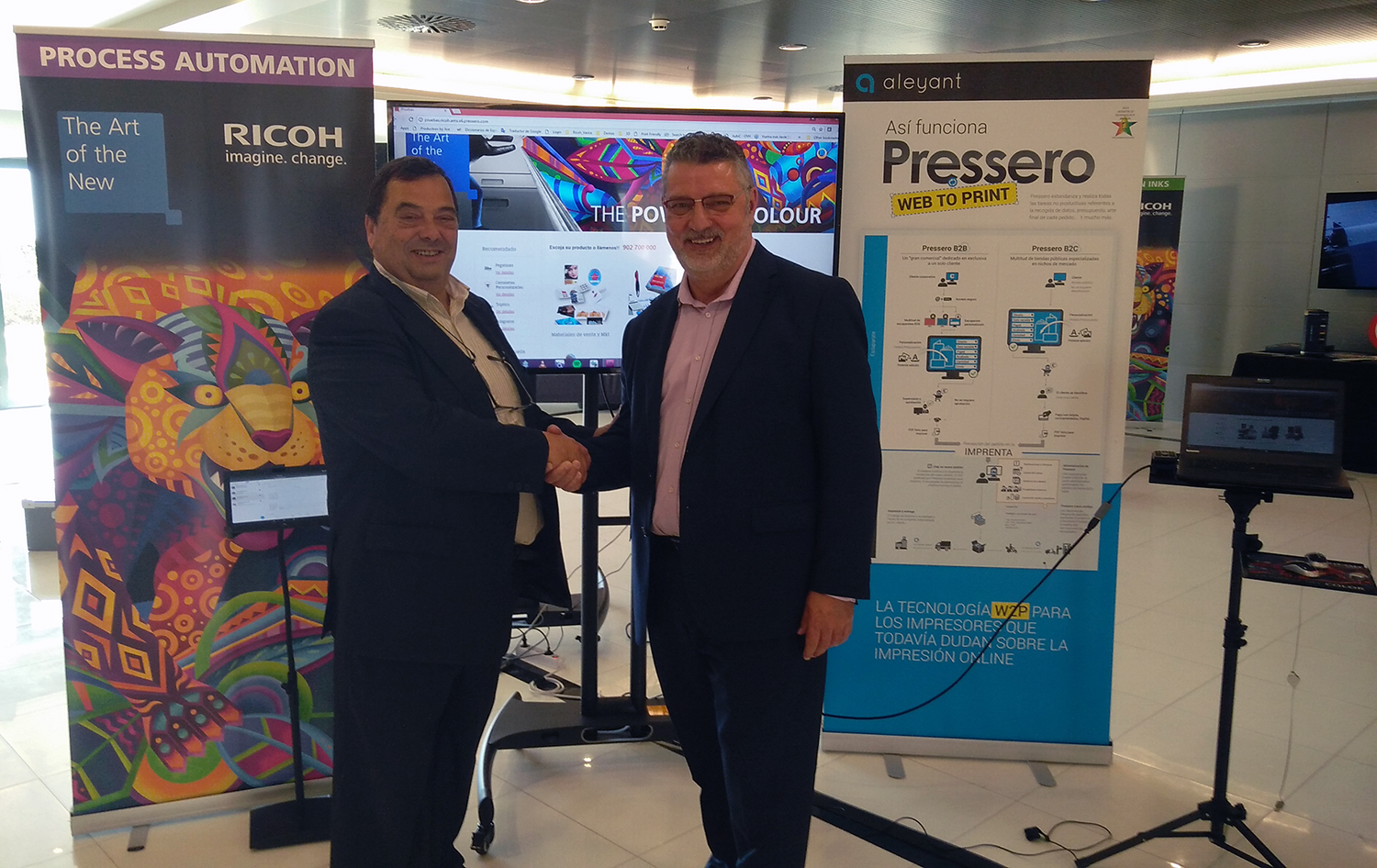 Aleyant y Ricoh firman un acuerdo de distribución para comercializar el sistema web-to-print Pressero