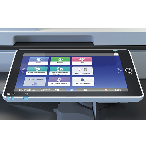 IM C2000A: impresora multifuncional, vista frontal