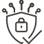 Icono de seguridad informática y protección de datos empresariales mediante tecnologías avanzadas de ciberseguridad, control de accesos y redes seguras.