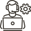 Icono de gestión centralizada de redes y automatización de operaciones.
