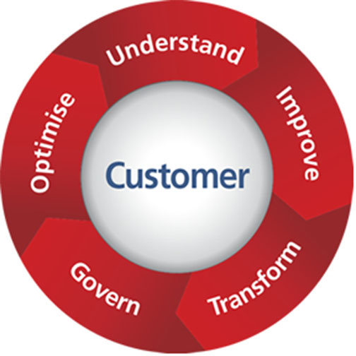Diagrama de modelo de prestación de servicios de Ricoh