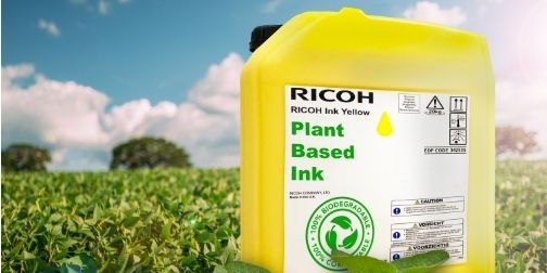 La tinta vegetal de Ricoh ayudará a los propietarios de marcas y a los fabricantes a reducer su impacto ambiental.